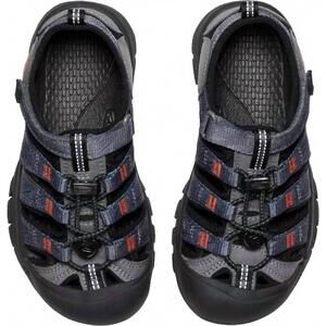 NEW KEEN kid's newport h2 sandals in steel/grey black